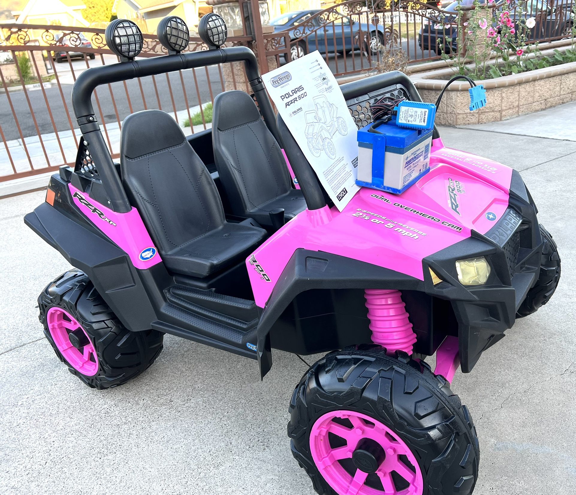 Kid Rzr Racing Polaris Ranger RZR 12volt Electric Kid Ride On Electric Car Power ...