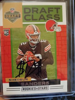 Shedeur Sanders autograph signed NFL card Cleveland Browns