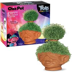 Chia Pet Planter - Flower Plant Seed Trolls World Tour- Poppy Garden Indoor Pots