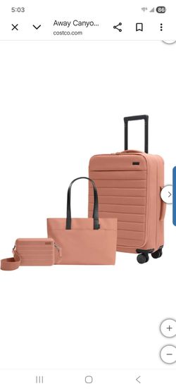 Away canyon clay pink  3-piece luggage set NEW