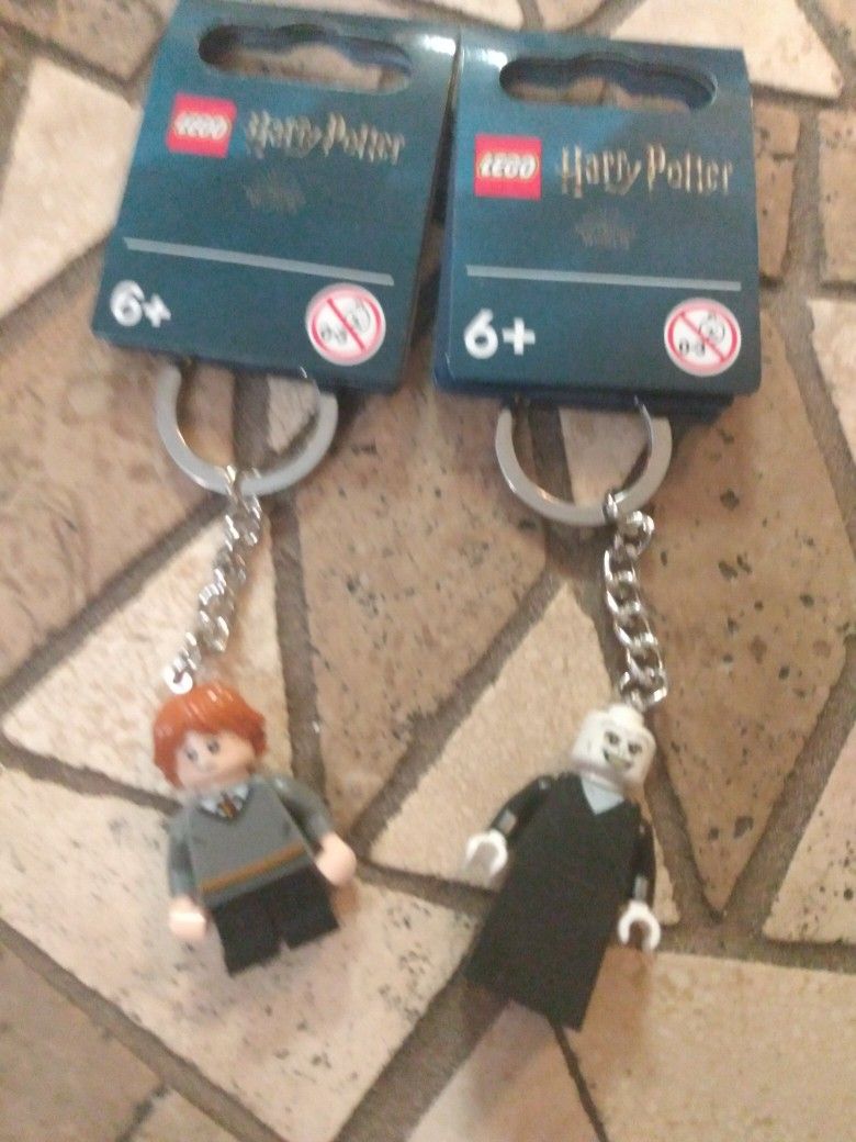 Brand New Lego Harry Potter Keychains 6 Each