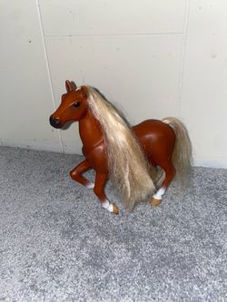 Toy Horse Figure with Flowing Mane