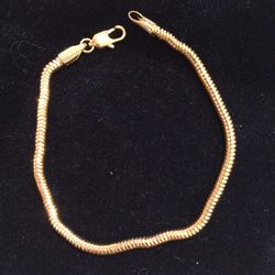 10k gold plated 8" rope fashion bracelet