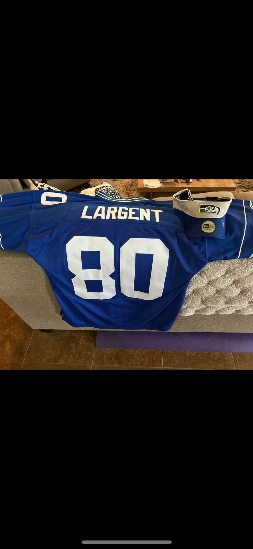 NFL Seattle Seahawks Throwback Jersey 80 LARGENT *Brand New * Extra Large