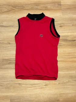 Pearl Izumi Women’s Red Sleeveless Cycling Top with Black Trim