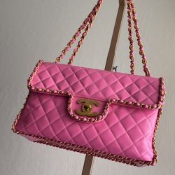 Chanel 1995 Pink Chainlink Maxi