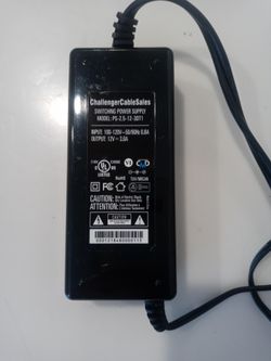 Challenger Cable Sales AC Adapter Model PS-2.5-12-3DT1 100-120V 50/60 Hz
