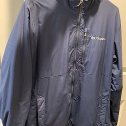Navy Blue Columbia Jacket Zip Up