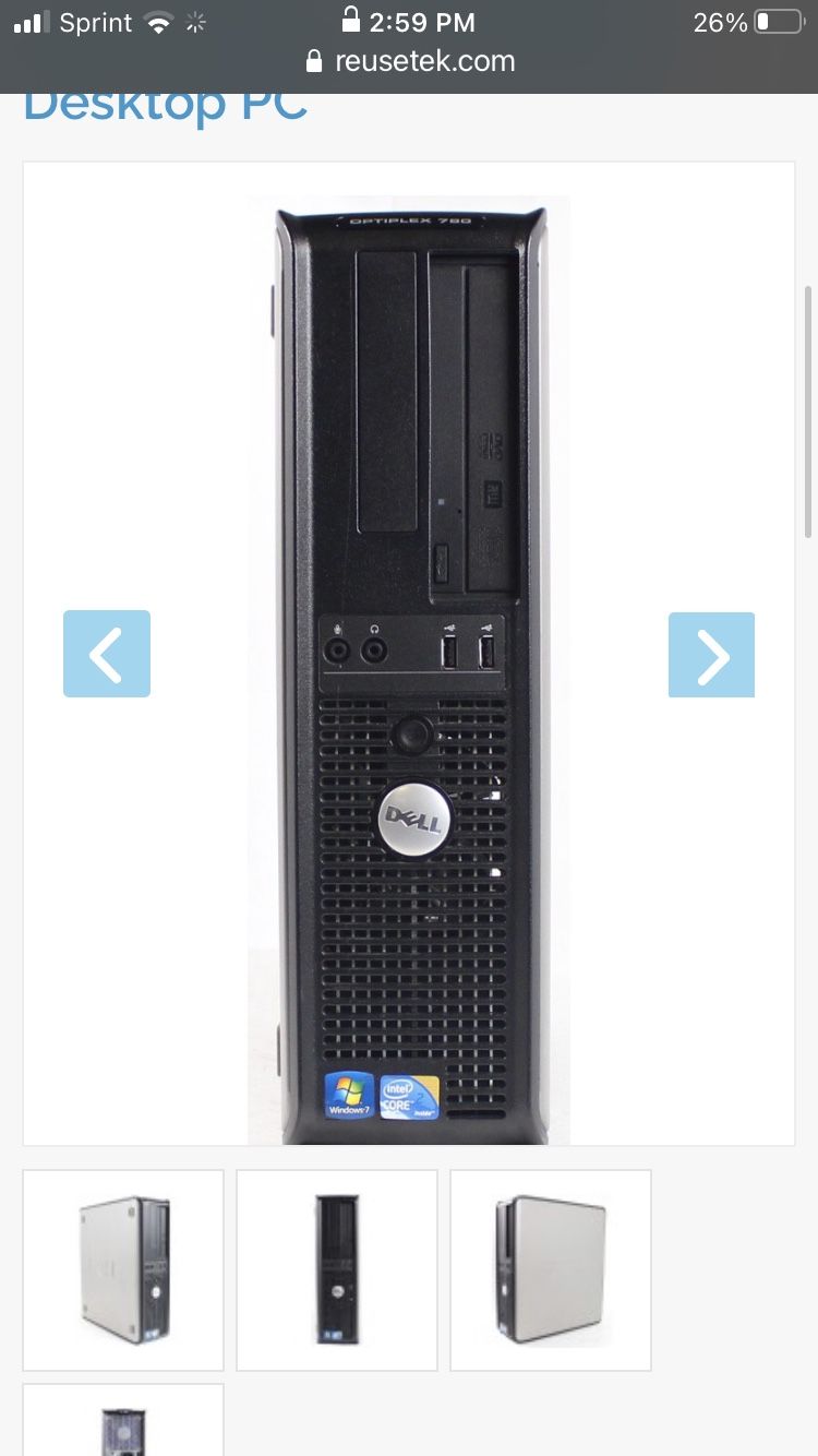 Dell Desktop Computer Tower DCNE1F No Harddrive
