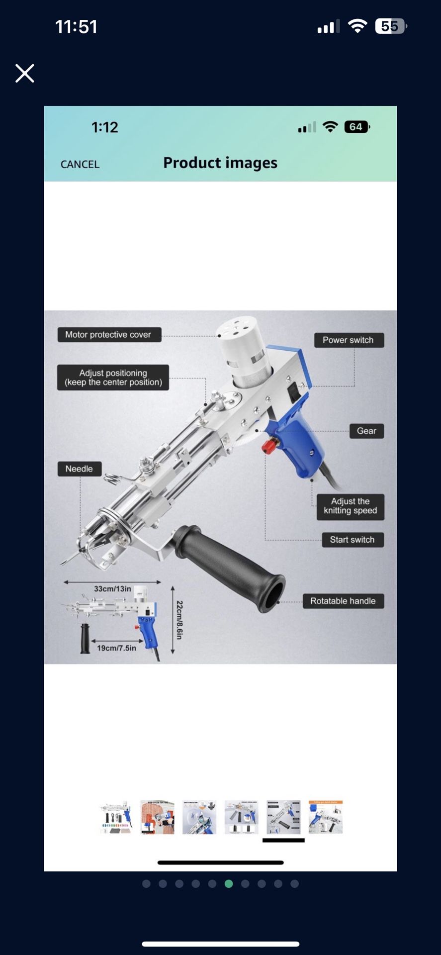 FancyBant Tufting Gun Rug Gun Starter Kit Cut Pile Tufting Gun Rug