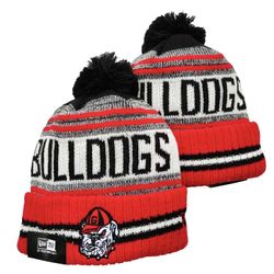 Georgia Bulldogs NCAA Sports Knit Pom Beanie Fleece Lining OSFA Unisex