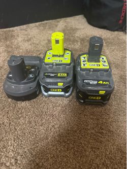 18V Ryobi Batteries & Charger