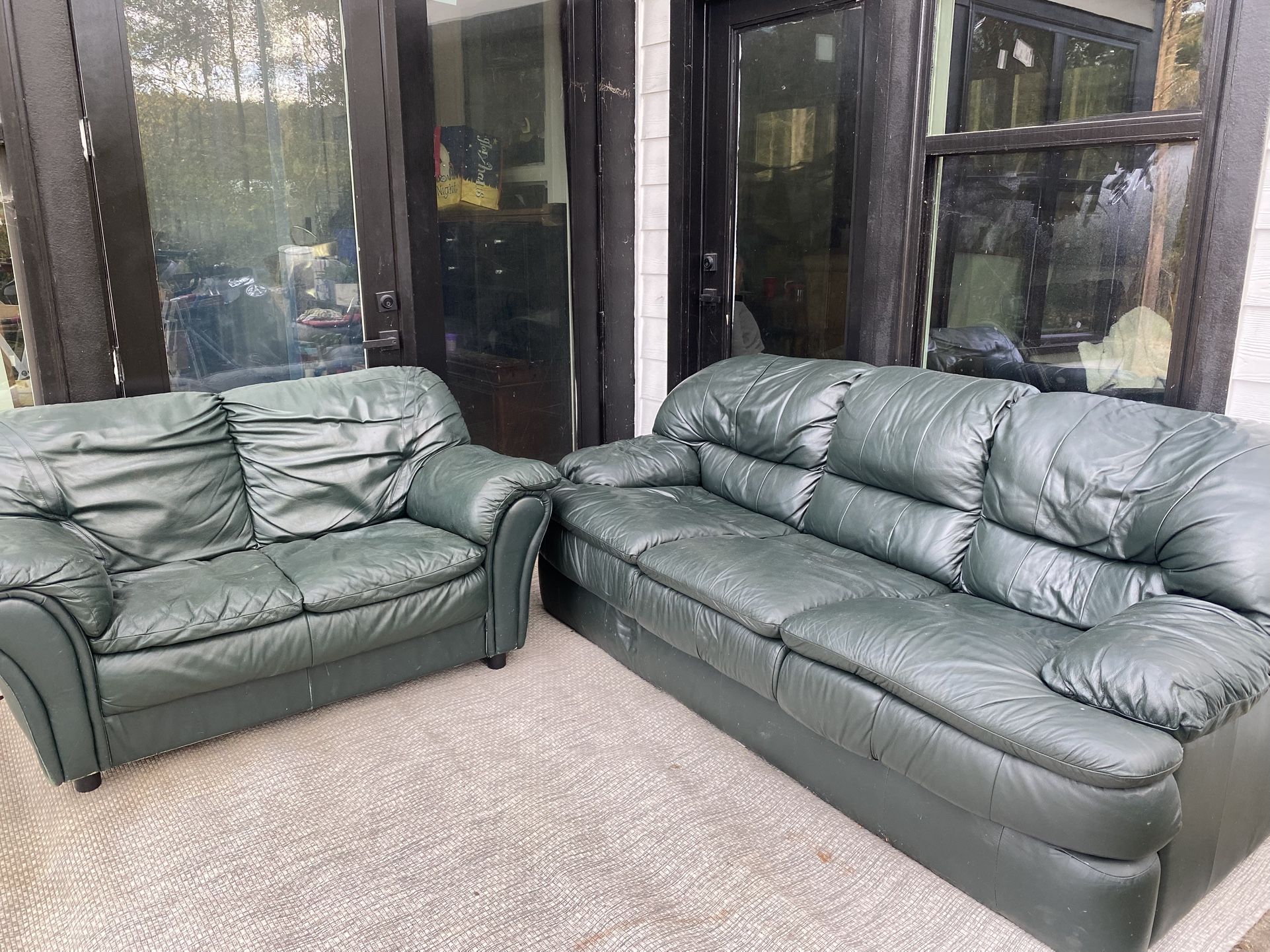 Leather Living Room Sofa And Loveseat 