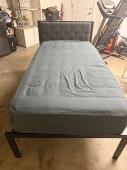 Twin Bed frame w/ mattress
