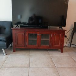 TV stand/ Media Console/Mahogany Finish 