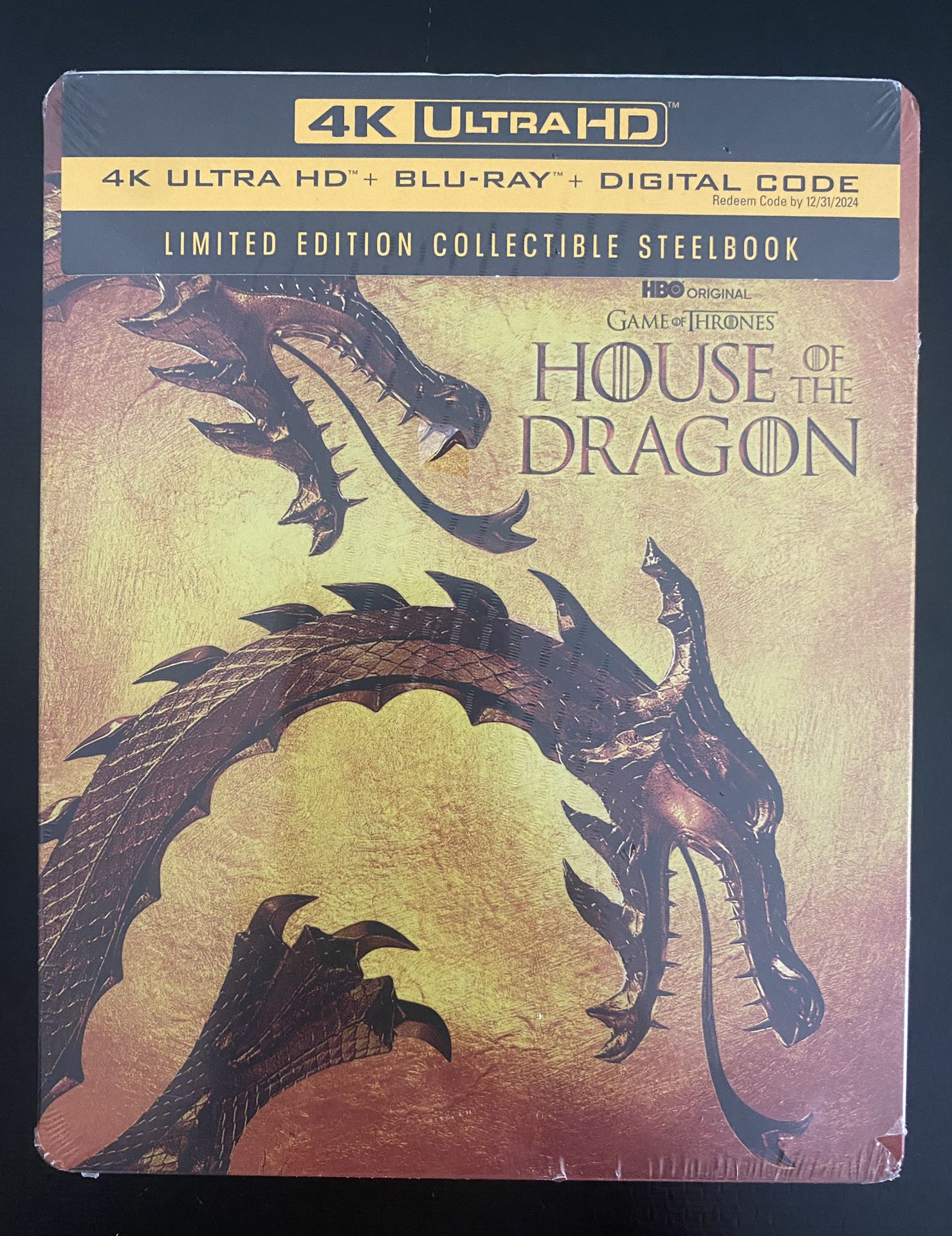 House Of The Dragon (Season 1) 4K +Bluray +Digital Steelbook -please read
