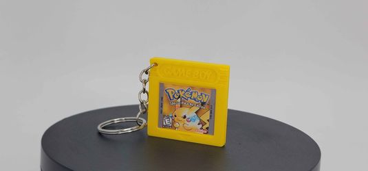 3D Printed Pokemon Yellow Version Cartridge Toy Gifts Charm Decor Keychain