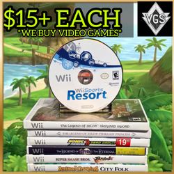 Nintendo Wii Game Lot Zelda Smash Bros Animal Crossing Wii Sports Resort