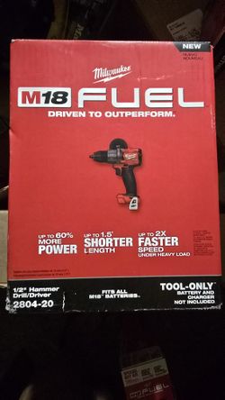 Milwaukee M18 Fuel 1/2" Hammer Drill, 2804-20