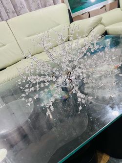 Crystal Beaded Sputnik Flush Mount Chandelier