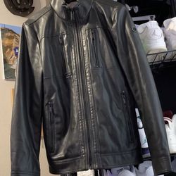 Calvin Klein Leather Jacket Size Small