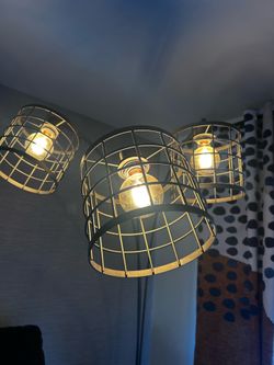 Modern industrial 3 bulb floor lamp