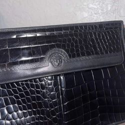 Versace CROC CLUTCH BAG