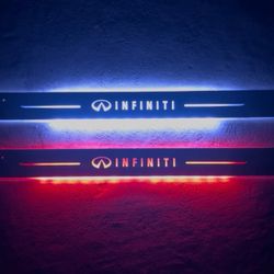 🚘 2 Infiniti LED Door Sills – Magnetic Multi-Color – New