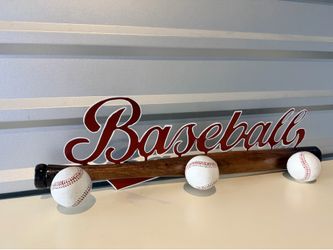 Baseball coat hat hanger