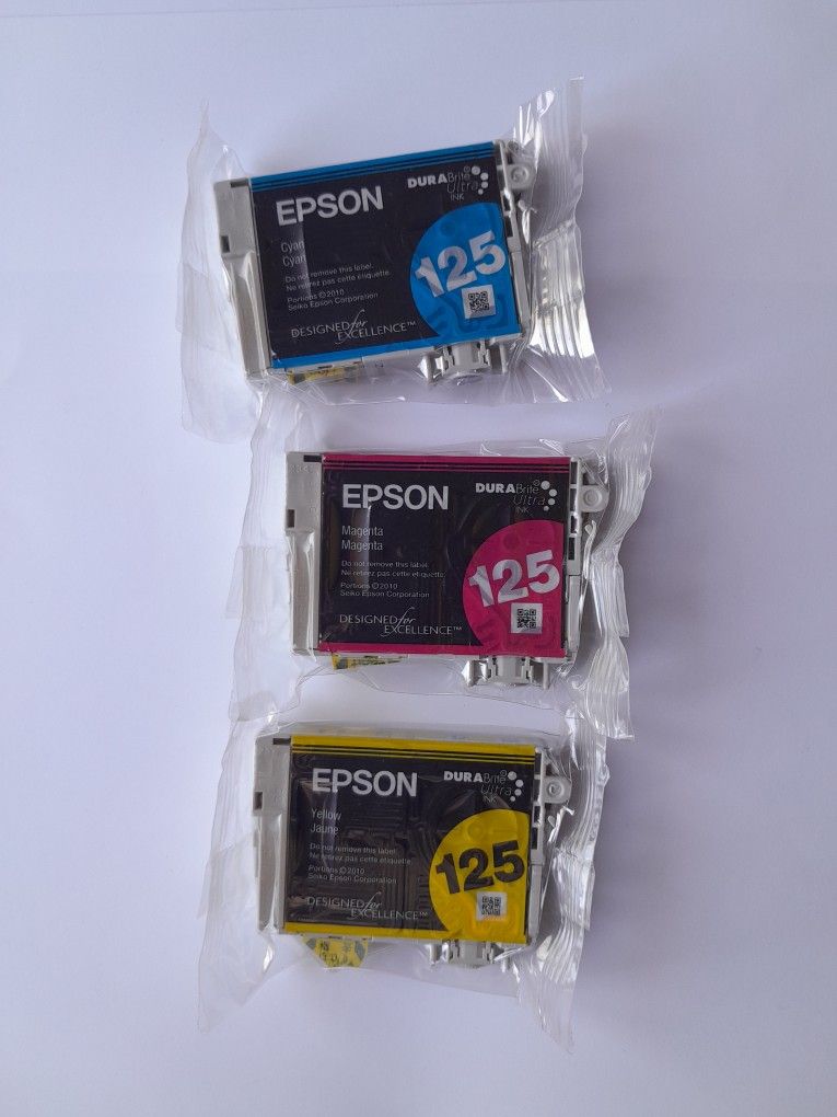 Epson 125 Ink 3 Colors Cyan Magenta Yellow
