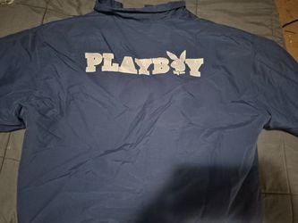 Blue jacket with play boy logo