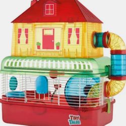 female hamster with cage ,toys,food, main necessities 