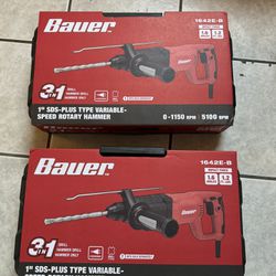 Bauer Rotary Hammer Speed 5100 BPM $80 For each