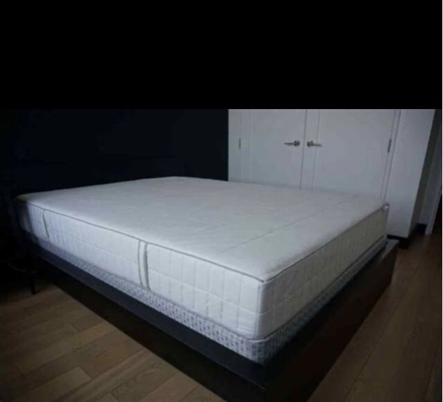 IKEA King medium-firm 9.5” mattress for proper back alignment& support.