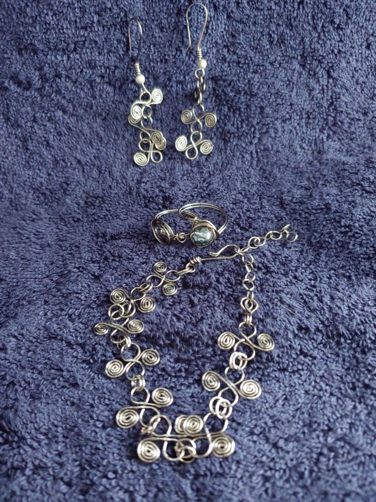 Handmade Wire Work Jewelry Set
