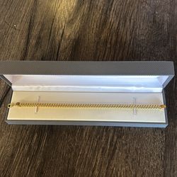 Semi Solid 14k Italian Box Link Bracelet 8in