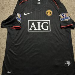 2007/2008 Retro Manchester United Away  Soccer Jersey