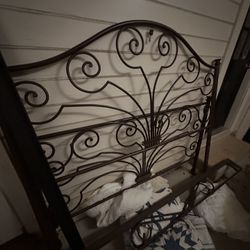 Queen Bed Frame With Mattress & Box Spring