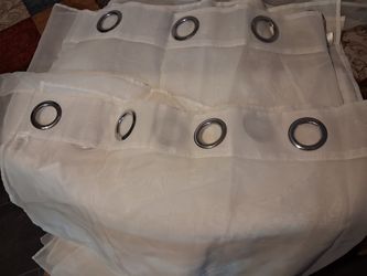 white curtains