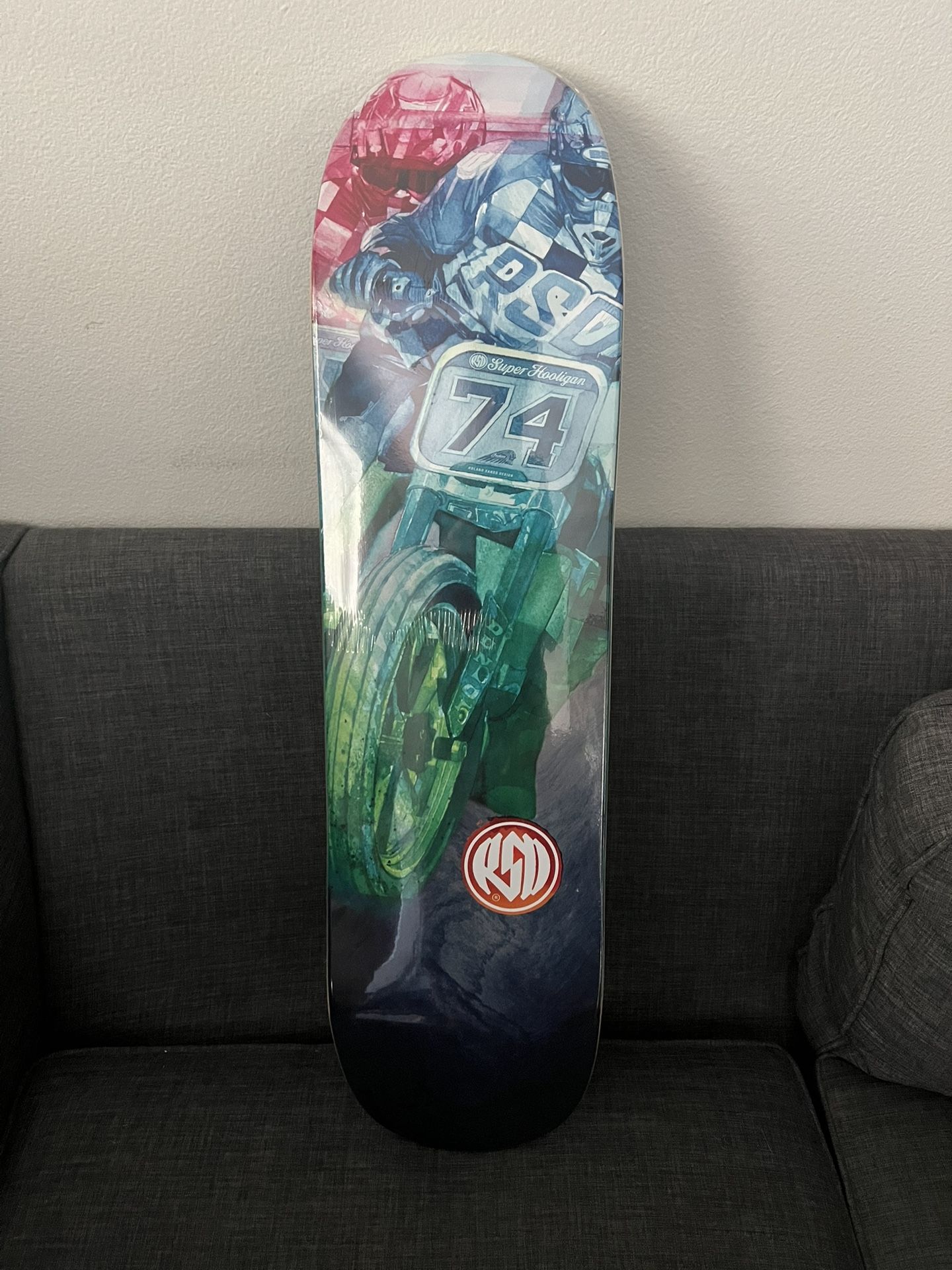 Roland Sands Design RSD Skateboard Deck Daytona 8'' x 32'' Blue NEW SHRINK