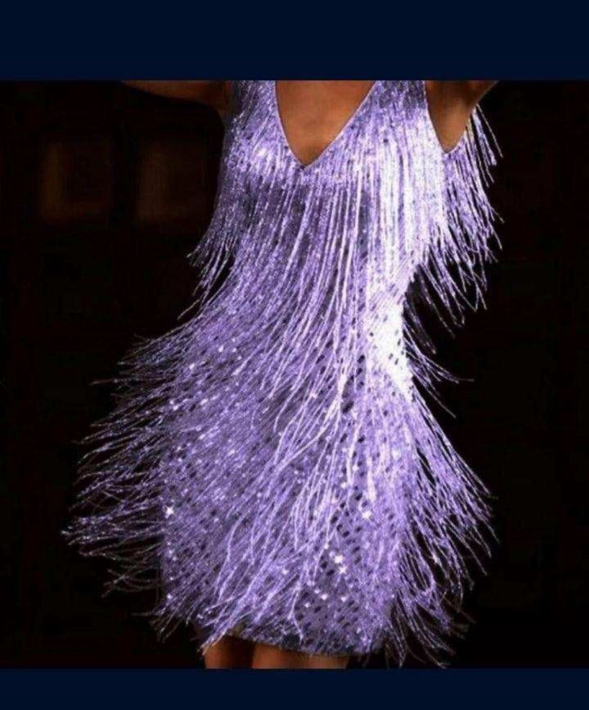 Dresses Tassels V NeckShort Sleeveless Slim Bodycons Mini Dress Purple