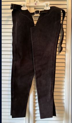 BARNSTABLE Kids size 12 Brown Suede Horse Riding Leather Chaps