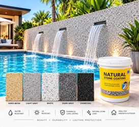 Natural stone coating, pre-mixed & ready to apply