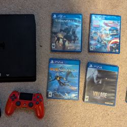 PS4 Slim With Cords