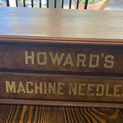 Antique Vintage Thread Spool Cabinet With Thread