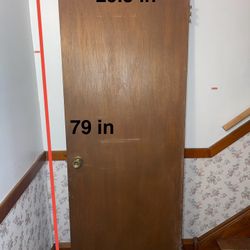 79 in. H x 29.5 in. W Door with Knob & Hinge