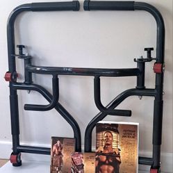 THERACK All-In-One Gym 30 lbs Dip Stand, Pushups, Squats, Lunges, Arm Curls