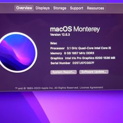 Apple iMac "Core i5" 3.1 21.5" 250 GB (4K, Late 2015)