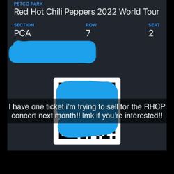 Red Hot Chili Peppers Concert Ticket