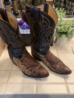 Tony lama teju lizard boots size men’s 8 1/2 D